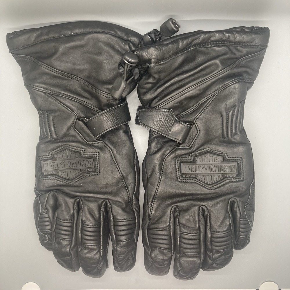 Harley-Davidson Circuit II Waterproof Leather Gauntlet Gloves Men XL